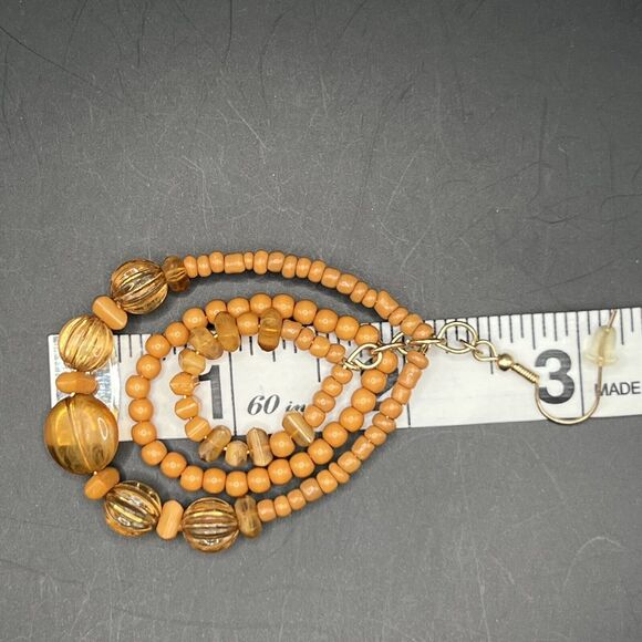 Paparazzi Jewelry Earrings Orange Dangle Drop Stacking Beads Hook Backing - Picture 6 of 8